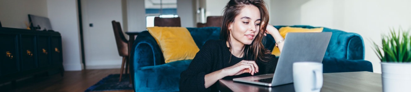 woman using a computer