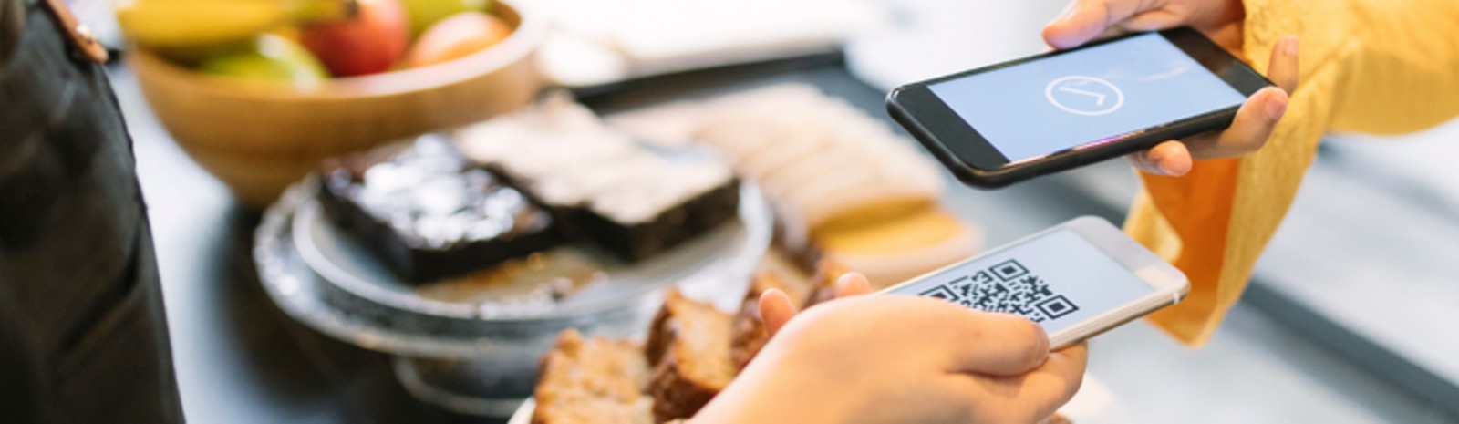 Mobile Payment with Phone at Bakery