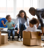 family moving into new house
