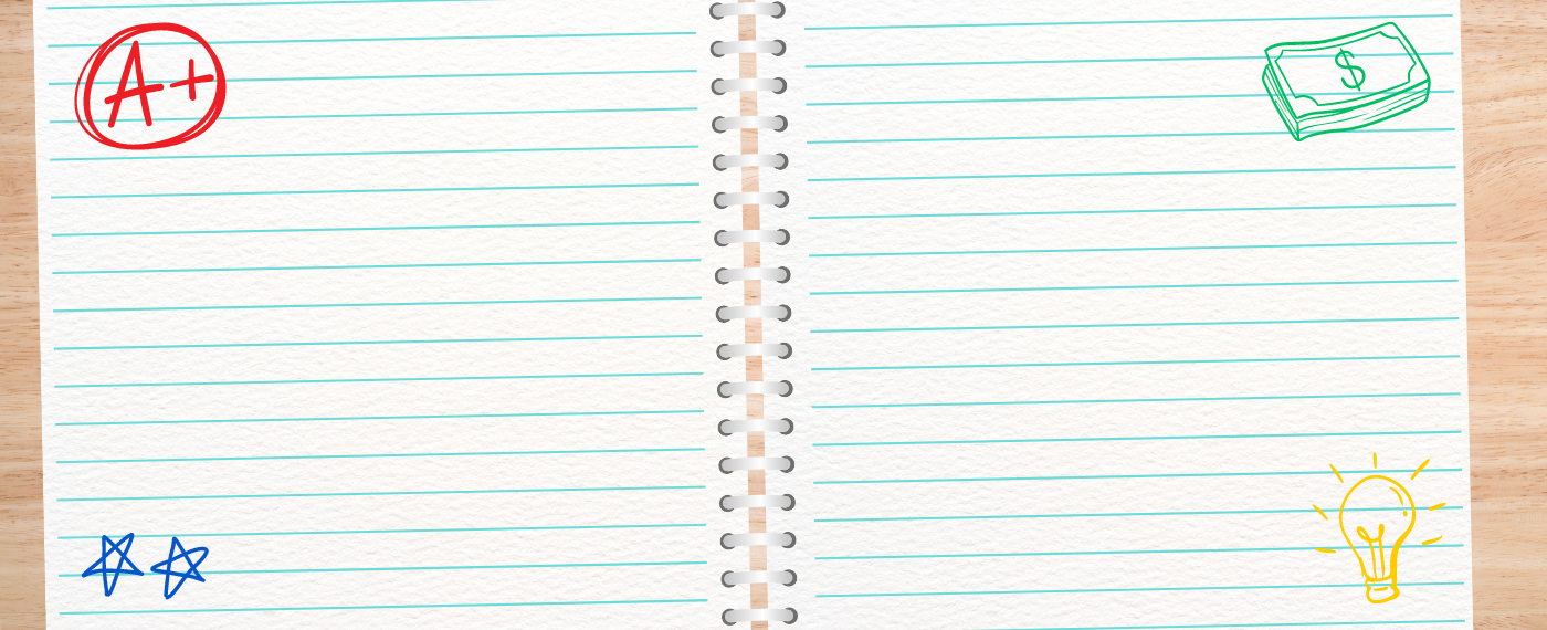 Student Checking Notebook