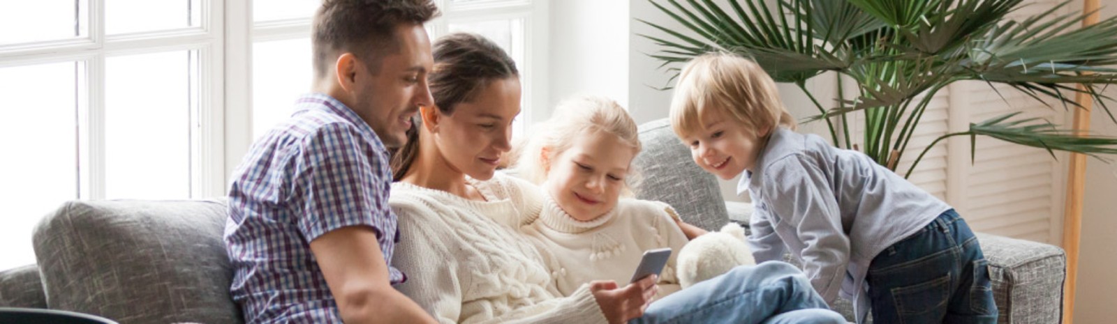 A family sitting together 