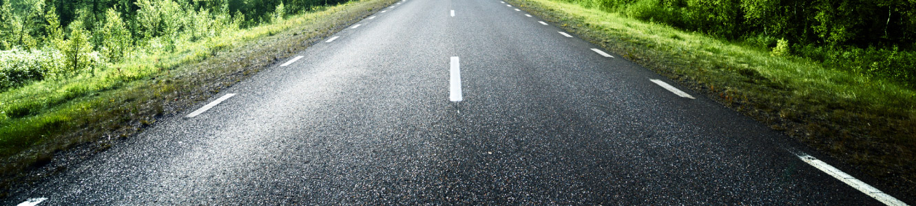 Road with trees along the side