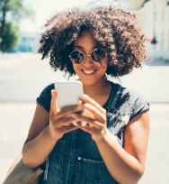 Woman using her phone