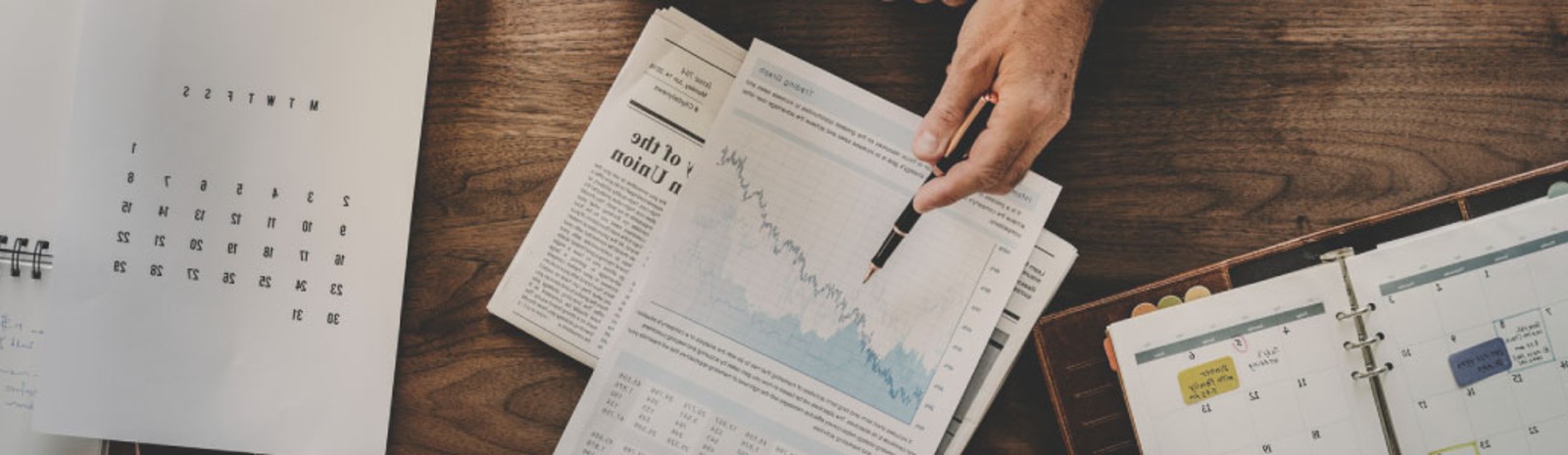 looking over paperwork