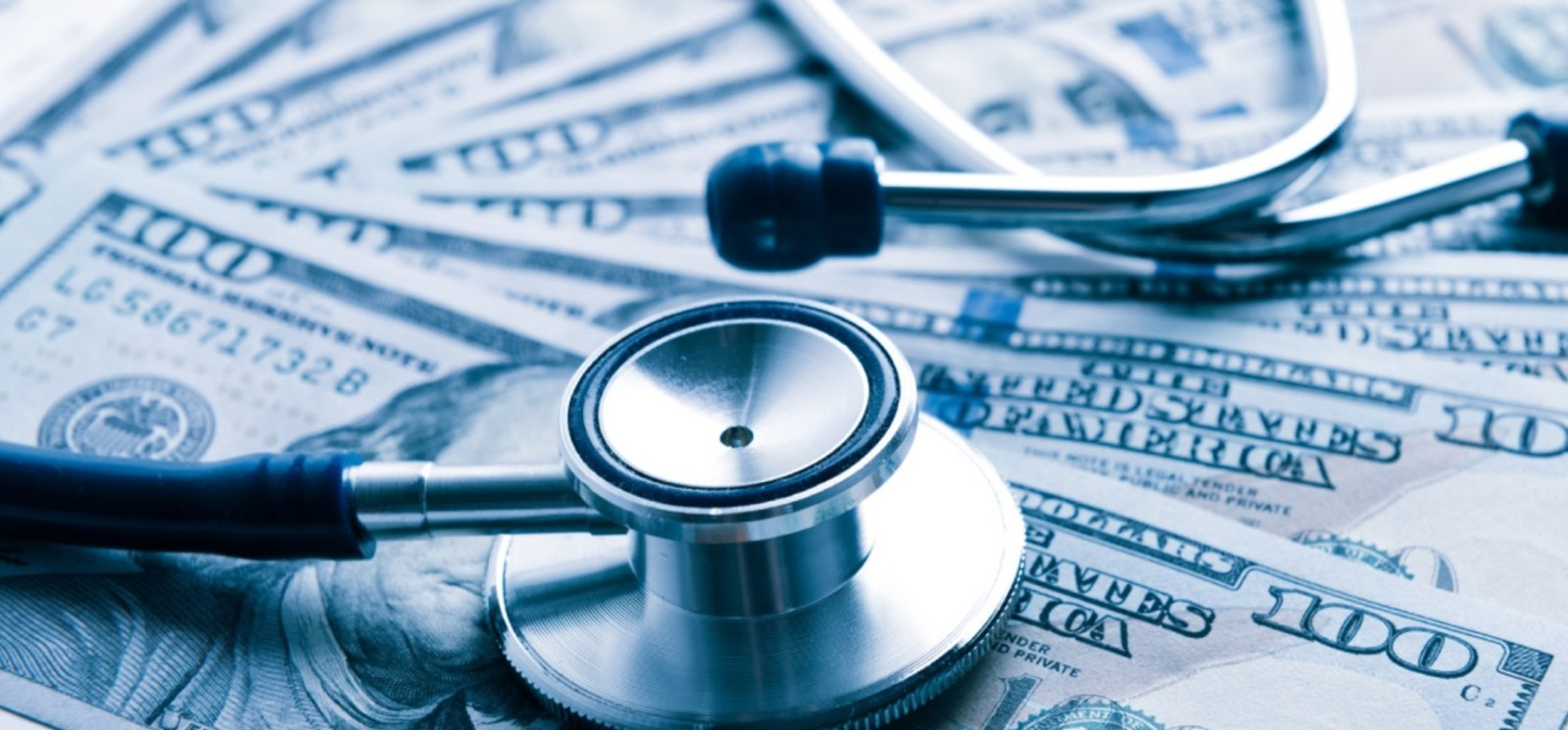 stethoscope on top of money