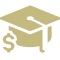 Icon illustration of a graduation cap