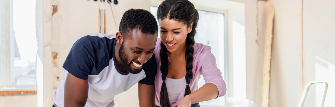 couple using computer