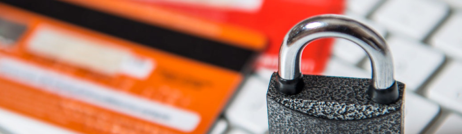a lock next to credit cards