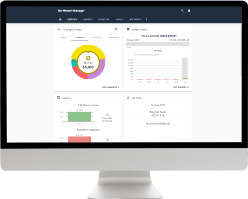 Desktop showing the money manager dashboard