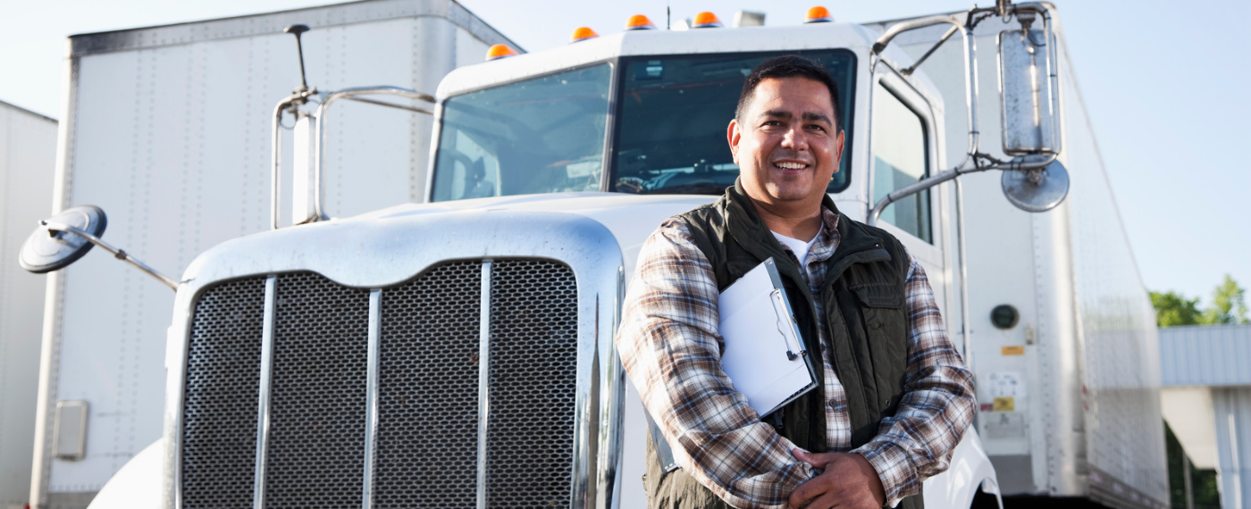 Truck Driver Holding Clipboard